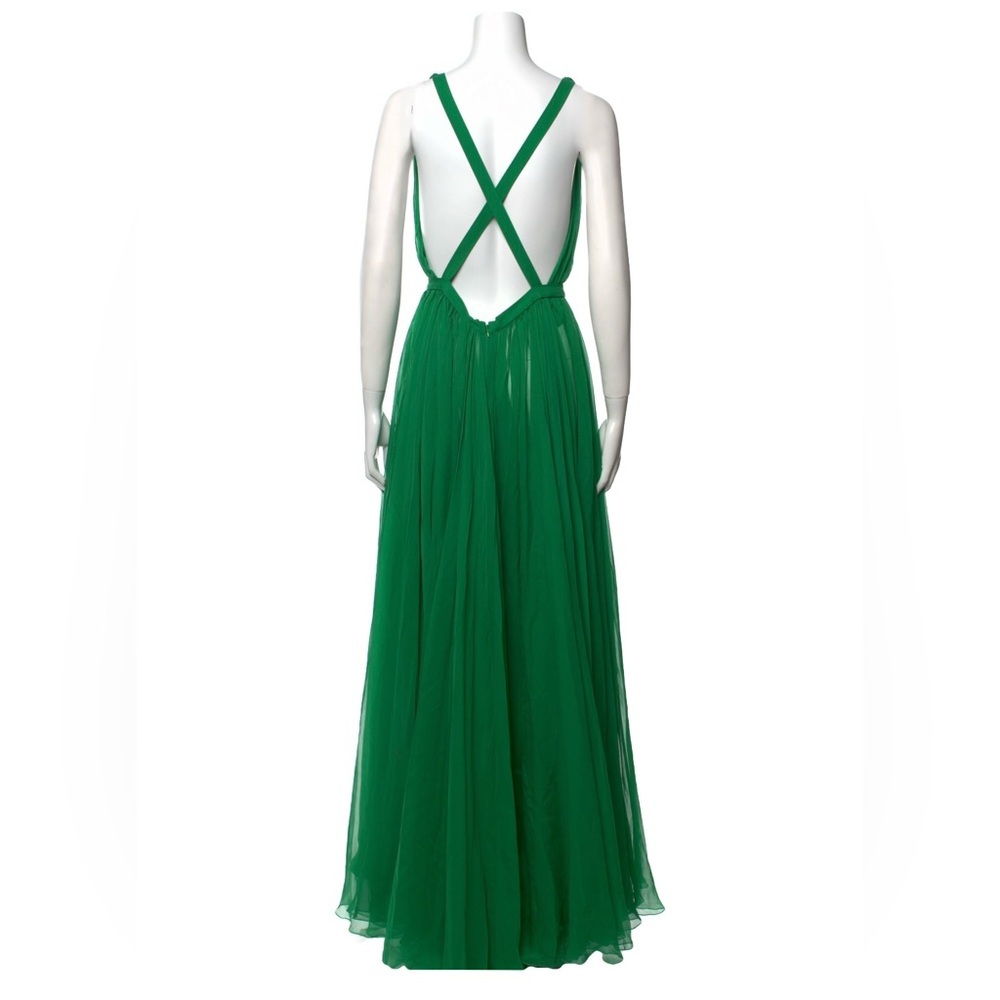 Dolce & Gabbana Green Plunge Maxi Gown - Picture 3 of 3